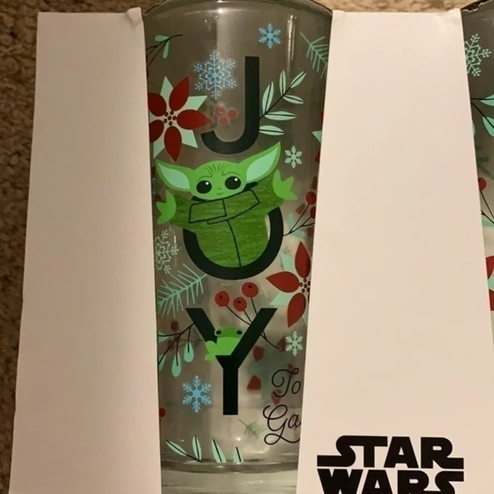 Star Wars Joy Holiday Mandalorian set of FOUR tumblers